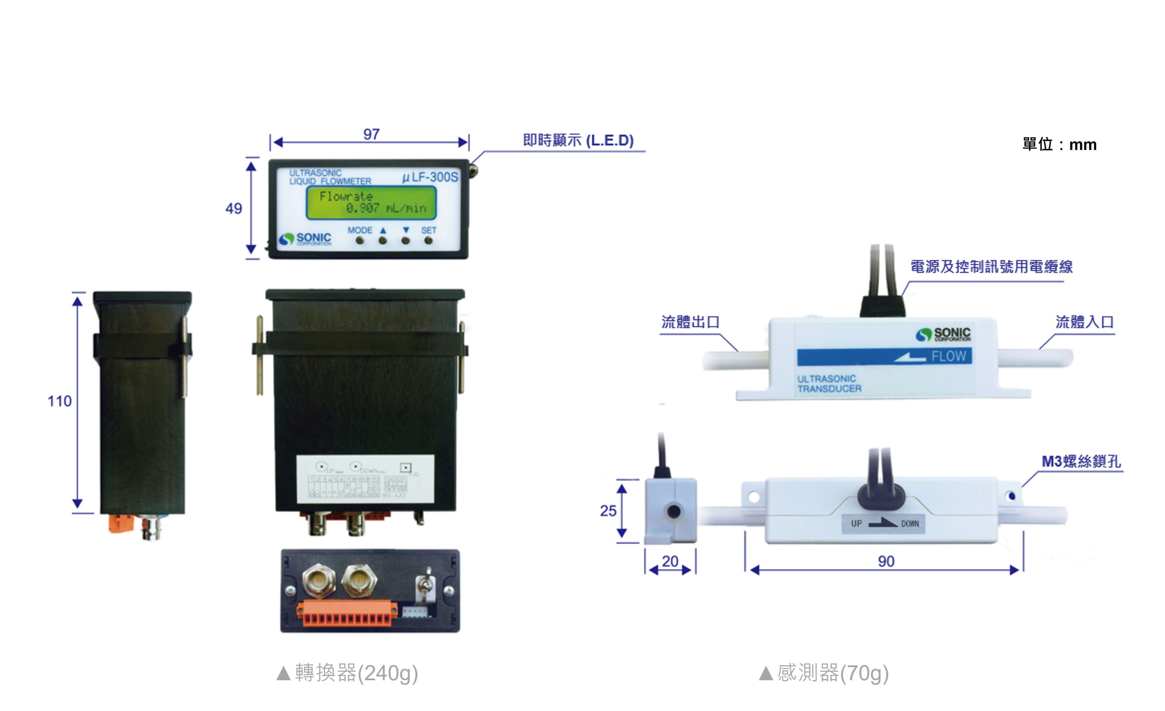 超音波液體流量計尺寸