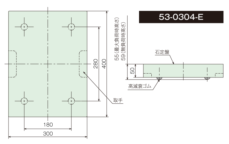 倉敷化工 KURASHIKI_天秤用桌上型除震台P-Stable 53S系列 TYPE-53-0304、TYPE-53-0304-E