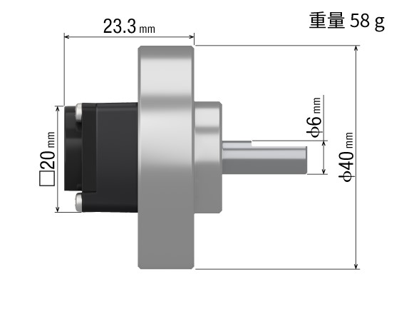編碼器圓軸型安裝尺寸φ40 mm