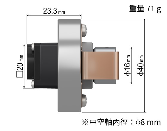 編碼器中空軸型安裝尺寸φ40 mm	