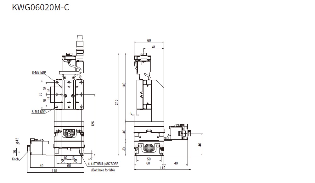 SURUGA SEIKI 駿河精機 自動直動XYZ軸 CAVE-X POSITIONER KWG系列 產品規格