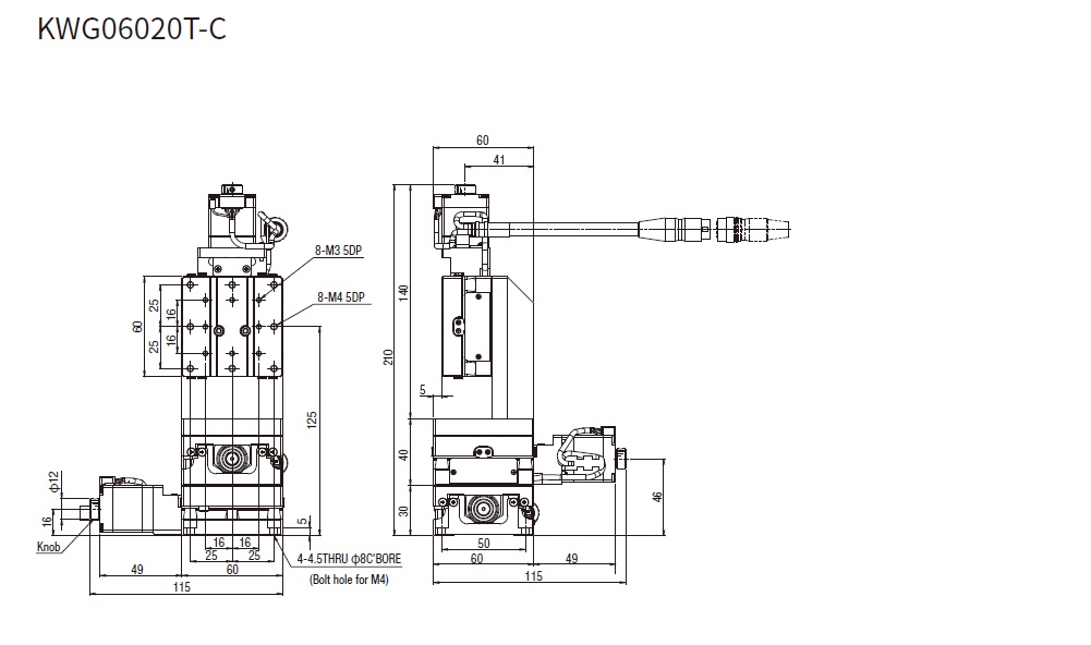SURUGA SEIKI 駿河精機 自動直動XYZ軸 CAVE-X POSITIONER KWG系列 產品規格