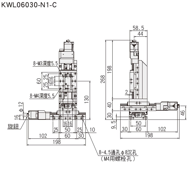 SURUGA SEIKI 駿河精機 自動直動XYZ軸 KWL系列 產品規格